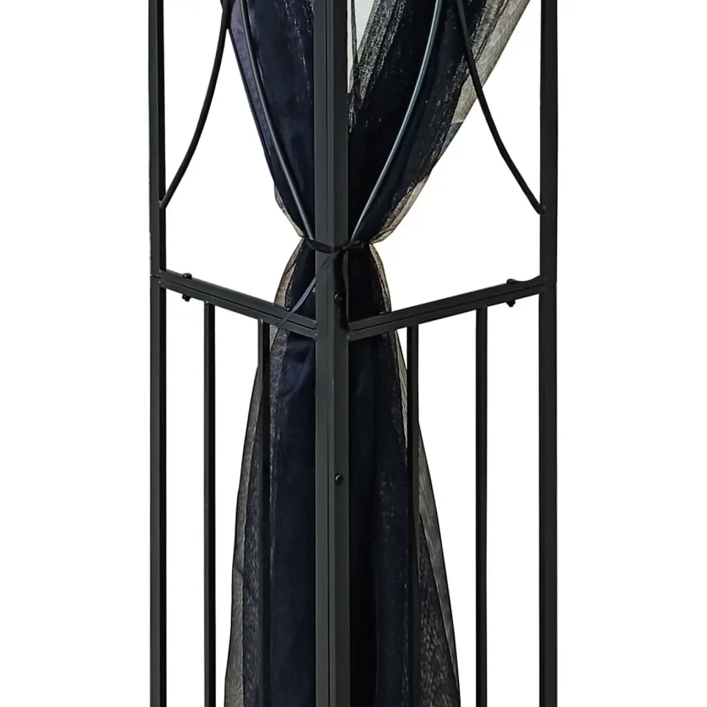 Gazebo Steel Frame 300x300x270cm Anthracite Outdoor Garden Party with Mesh Sidewalls