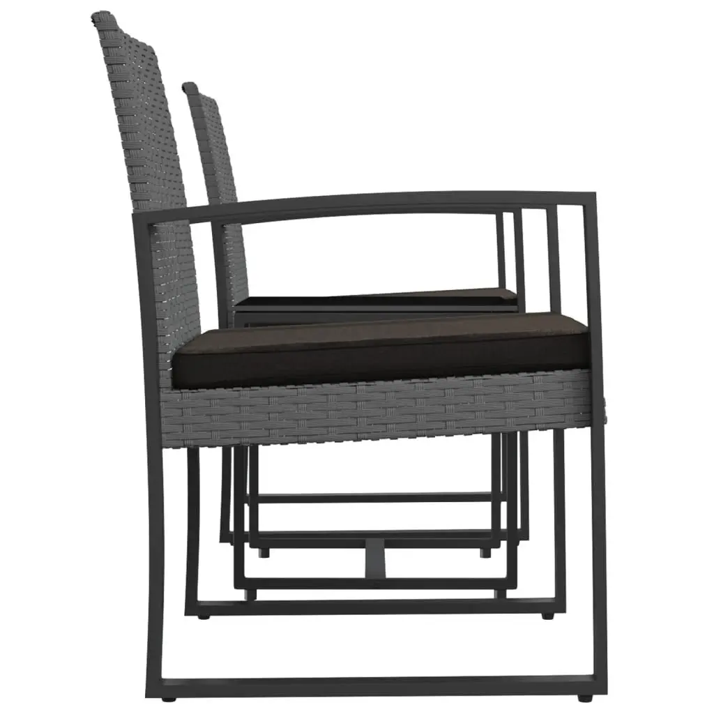 Grey Garden Dining Set with Cushions