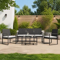 High-Quality 5-Piece Garden Dining Set with Cushions