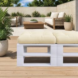 Premium Cream Pallet Cushion 50x50x12 cm for Comfort