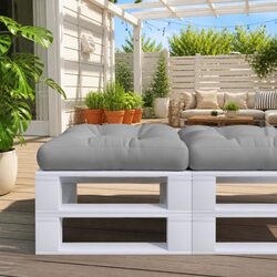 Durable Grey Pallet Cushion 60x60x12 cm for Outdoor Use