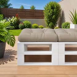 High-Quality Taupe Pallet Cushion 60x60x12 cm for Seating