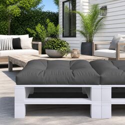 Grey Pallet Cushion 70x70x12 cm for Outdoor Comfort