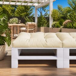 Standout Cream Pallet Cushion for Seating Comfort 70x70x12 cm