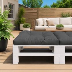 High-Quality Black Pallet Cushion 70x70x12 cm