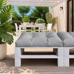 Premium Grey Pallet Cushion 80x80x12 cm for Outdoor Use