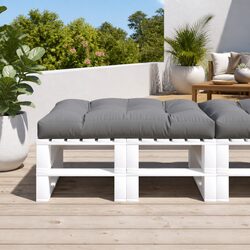 Durable Grey Pallet Cushion 120x80x12 cm for Outdoors