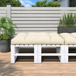 Outdoor Pallet Cushion Cream 120x80x12 cm for Comfort