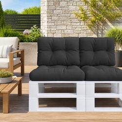 Premium Black Pallet Cushion 60x40x12 cm for Outdoor Use