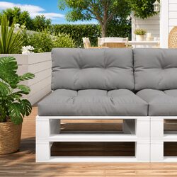 Durable Grey Pallet Cushion 70x40x12 cm for Comfort