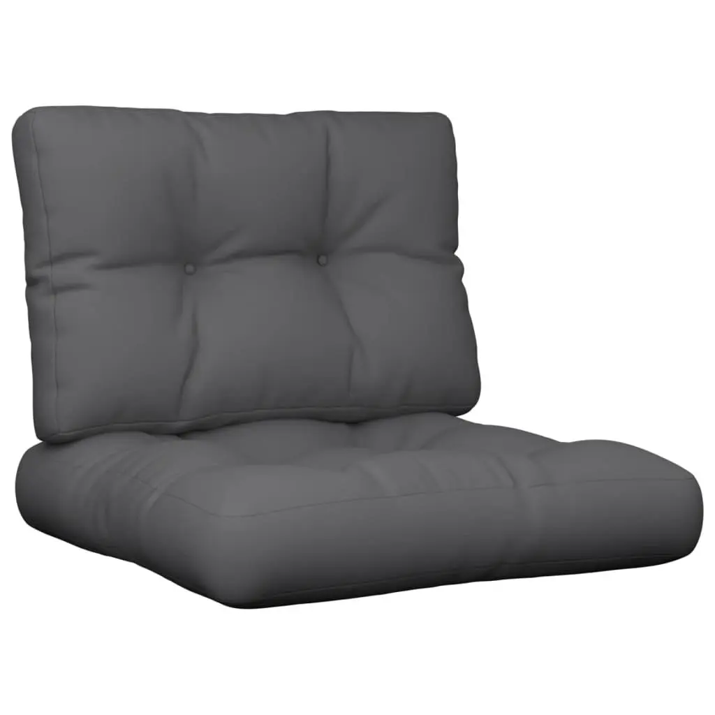 Pallet Cushions Polyester Fabric 2 pcs Anthracite Outdoor Garden Furniture Seat Pad