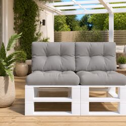 Durable Grey Fabric Pallet Cushions for Garden or Home