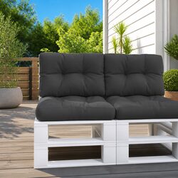 Durable Black Polyester Pallet Cushions 2 pcs