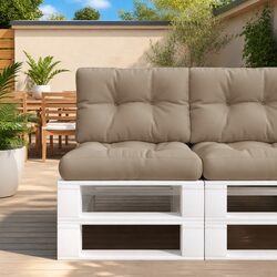 Pallet Cushions 2 pc Set in Taupe - Durable Outdoor Pads