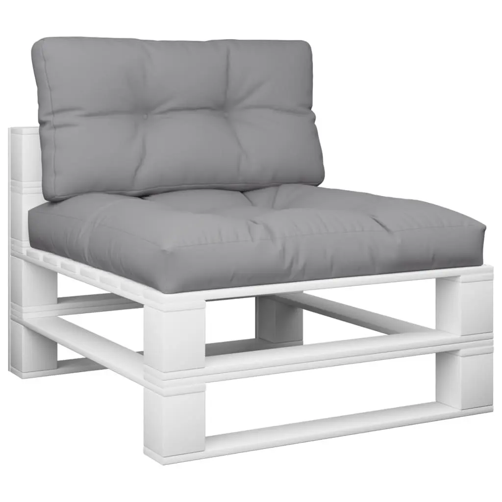 Pallet Cushions Polyester Grey Soft Filling 2 Pack