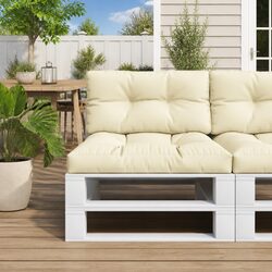 Durable Cream Outdoor Garden Sofa Seat Pad Cushions