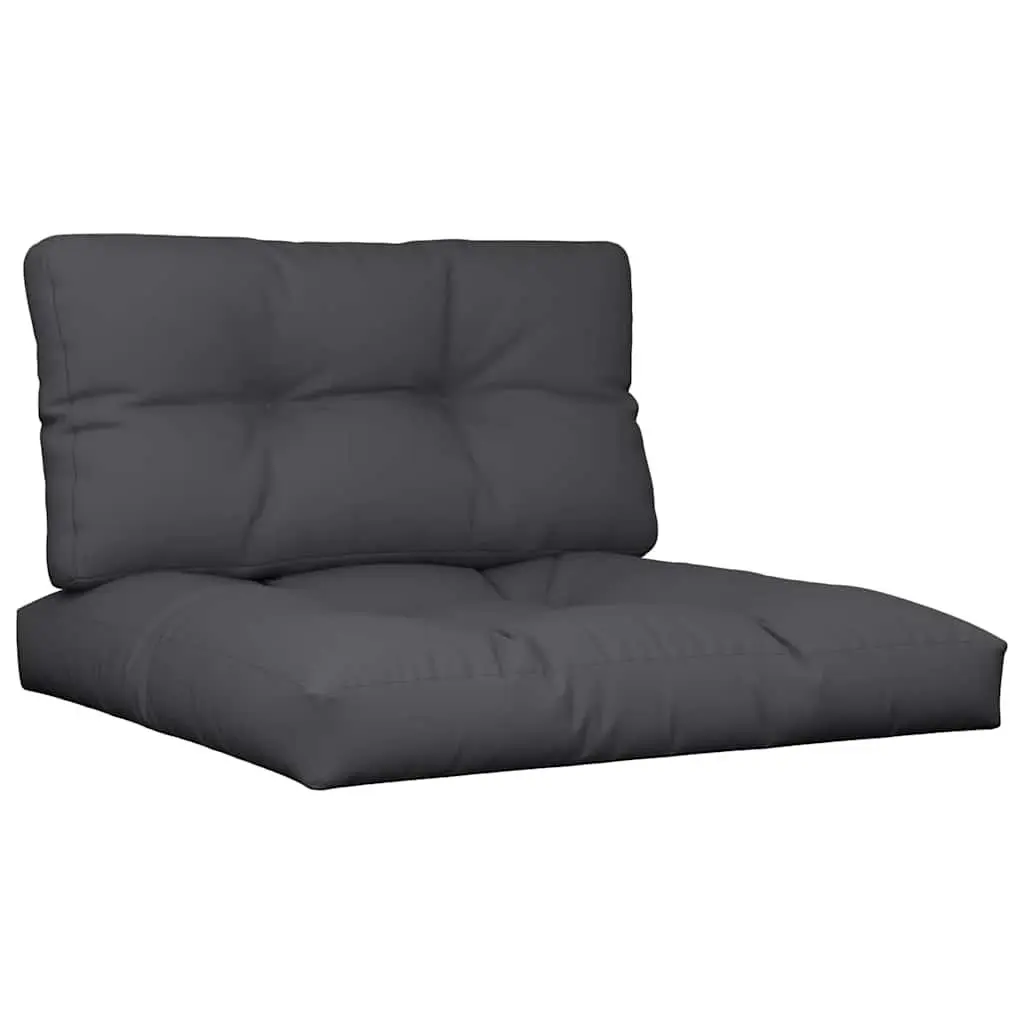 Pallet Cushions Polyester 2 pcs Black Outdoor Garden Sofa Seating Pad