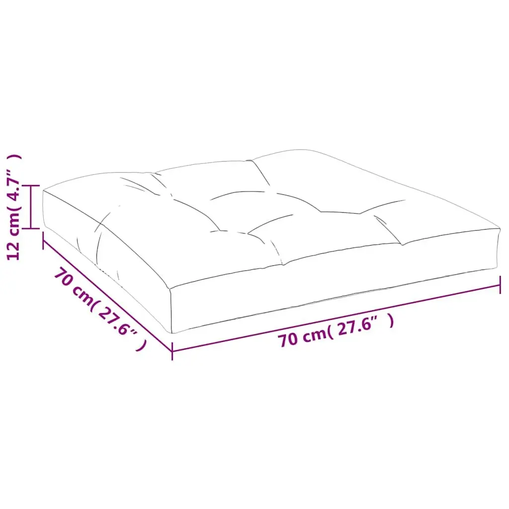 Pallet Cushions Polyester 2 pcs Black Outdoor Garden Sofa Seating Pad