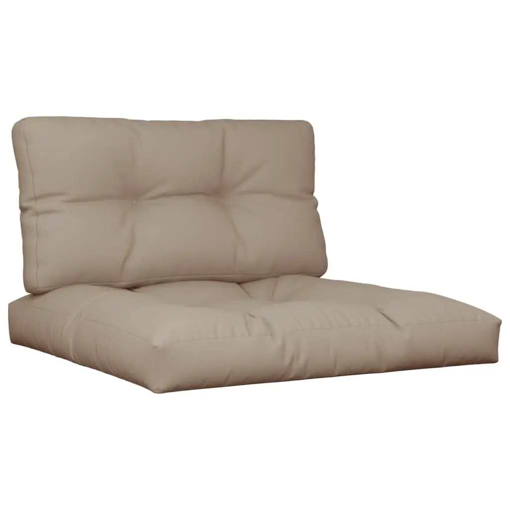 Pallet Cushions Polyester Fabric 2 pcs Taupe Outdoor Indoor Garden Sofa Seat Pad