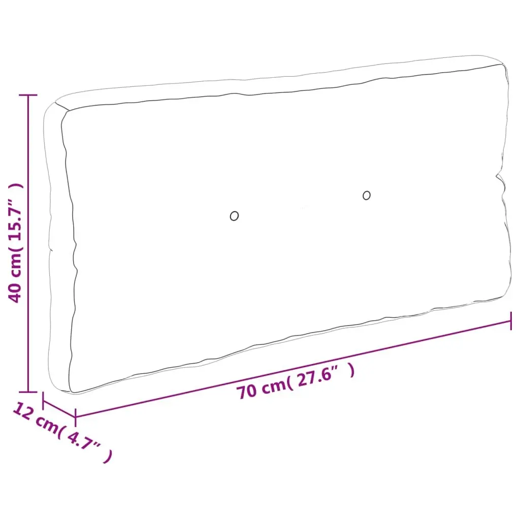 Pallet Cushions Polyester Fabric 2 pcs Taupe Outdoor Indoor Garden Sofa Seat Pad