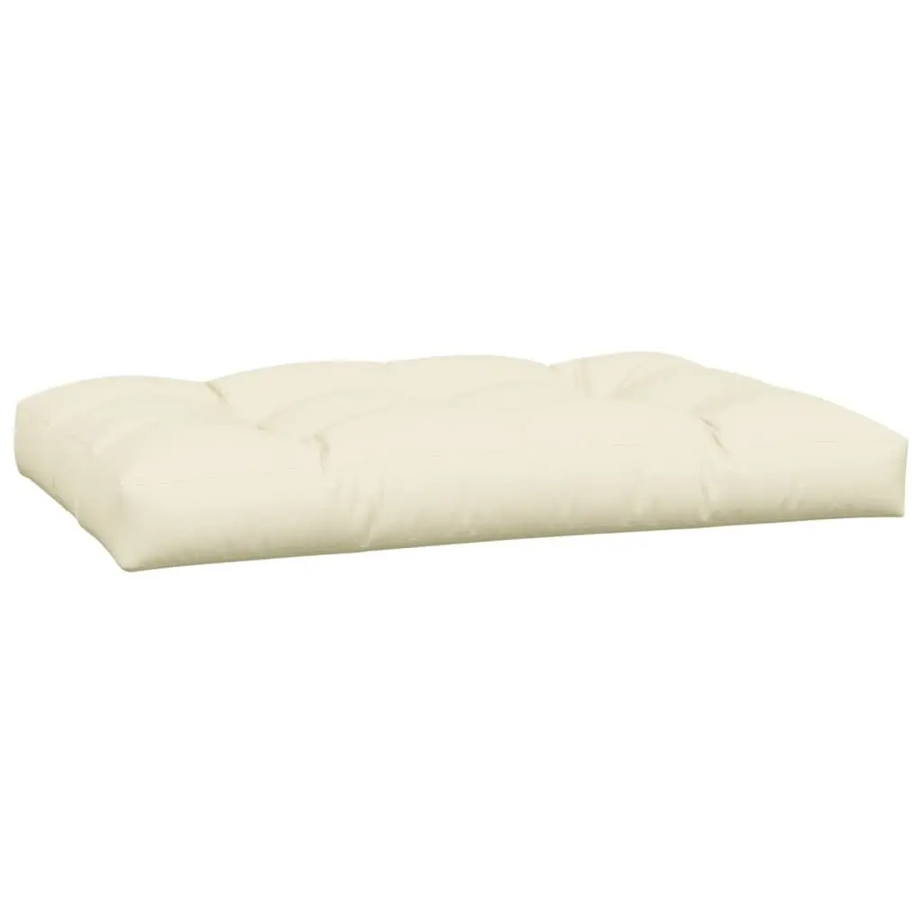 Pallet Cushions Polyester Fabric 2 pcs Cream Outdoor Garden Sofa Seat Pad