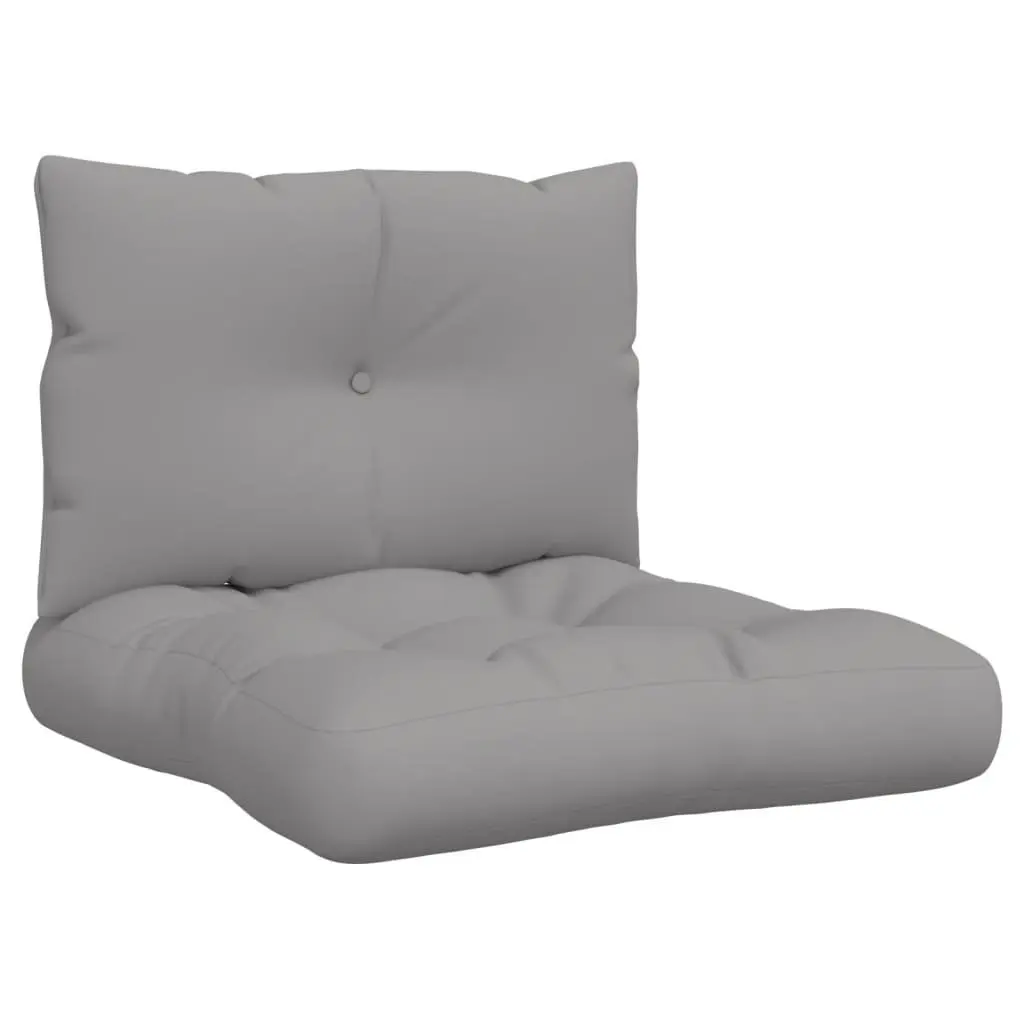 Pallet Cushions Polyester 2 Pieces Grey Outdoor Garden Sofa Pad Seating Decor