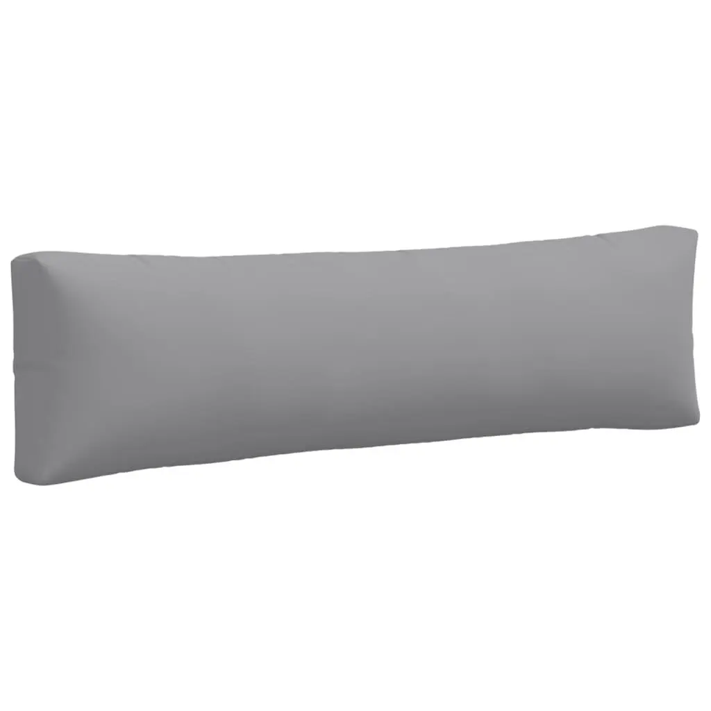 Pallet Cushions Polyester Fabric Grey 2 pcs