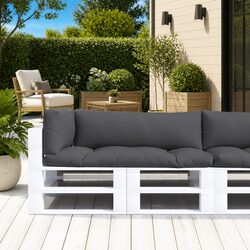 High-Quality Anthracite Pallet Cushion Set – 3 Pieces