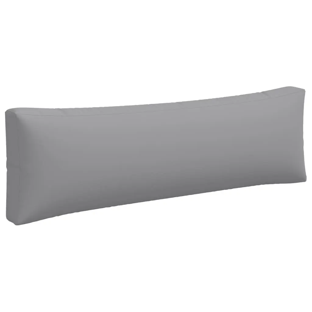 Pallet Cushions Polyester 3 pcs Grey Outdoor Garden Sofa Seat Pad Filler