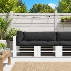 Black Pallet Cushions - 3 pcs for Outdoor Furniture