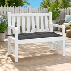 Durable Anthracite Garden Bench Cushion 100x50x7cm