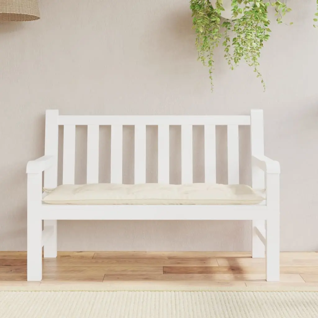 Garden Bench Cushion Oxford Fabric 120x50x7cm Cream