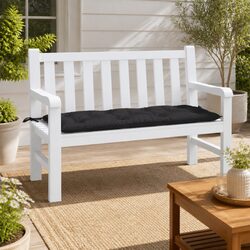 Durable Garden Bench Cushion 120x50x7cm in Black