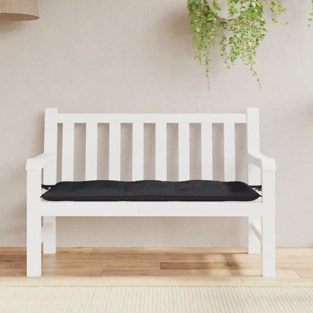Garden Bench Cushion Oxford Fabric 120x50x7cm Black