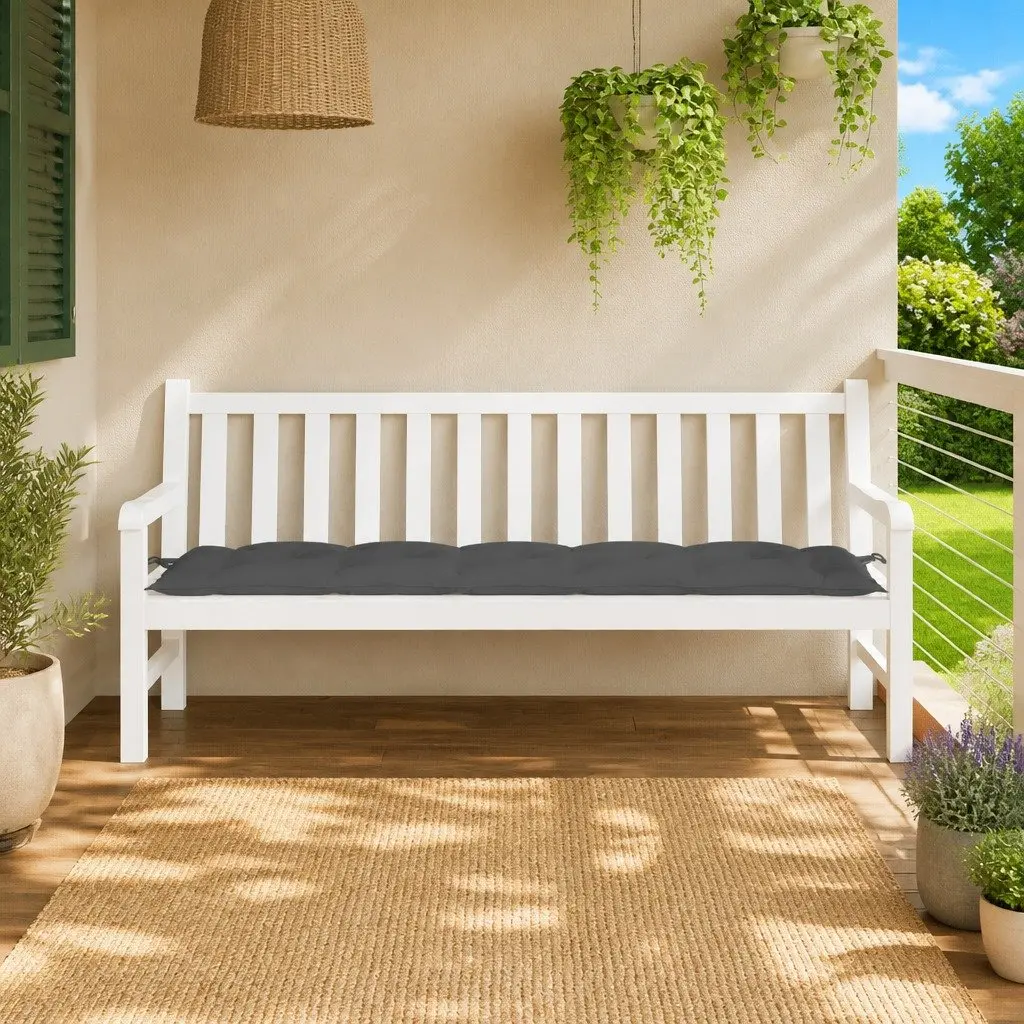Garden Bench Cushion Oxford Fabric 180x50x7cm Anthracite