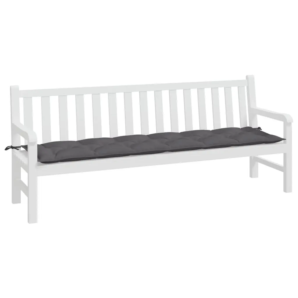 Anthracite Garden Bench Cushion 200x50x7cm Oxford Fabric