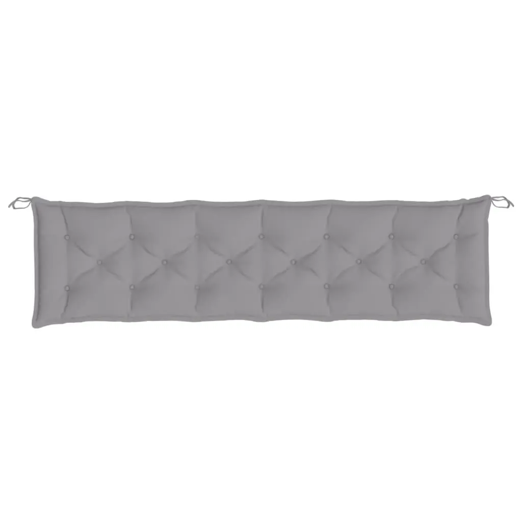 Garden Bench Cushion Grey 200x50x7cm