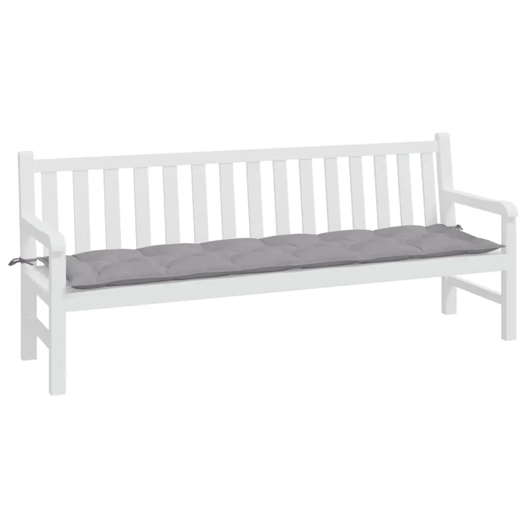 Garden Bench Cushion Grey 200x50x7cm