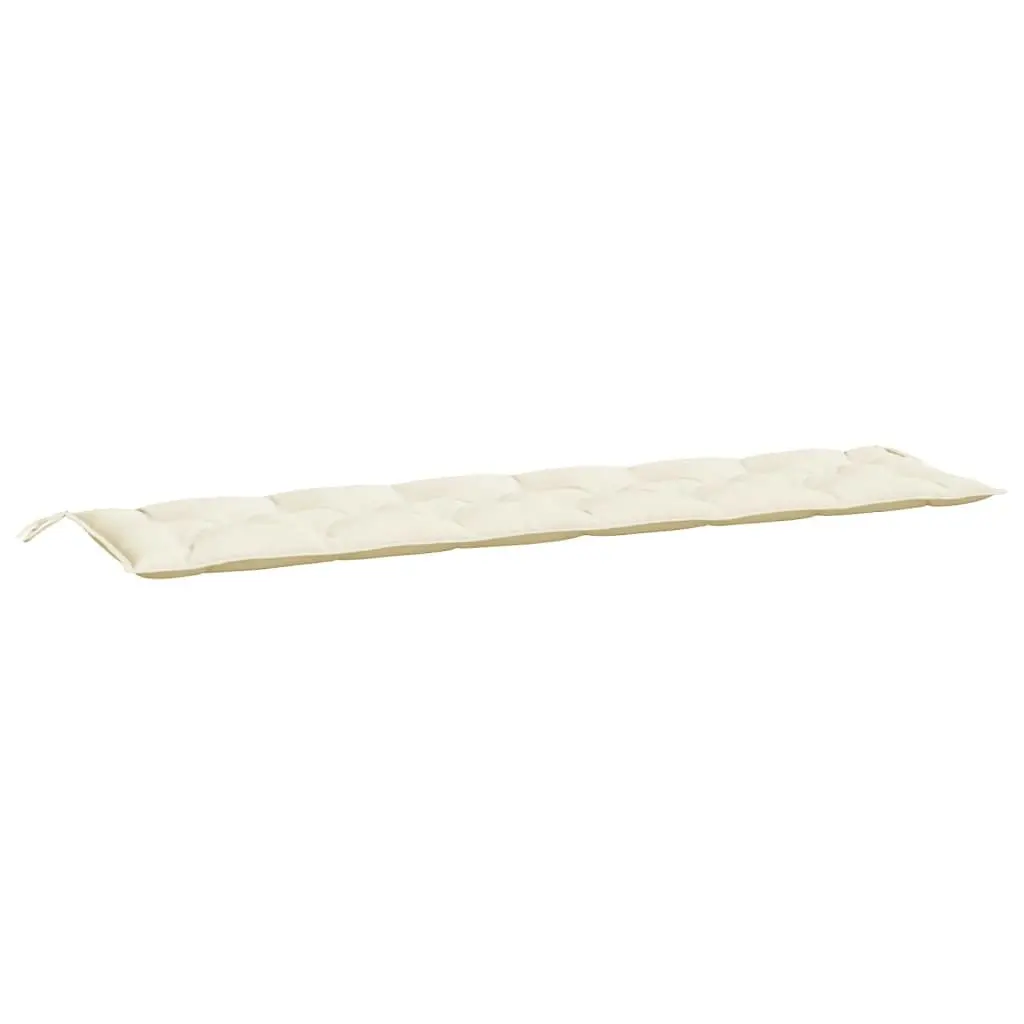 Cream Garden Bench Cushion for Outdoor Seating