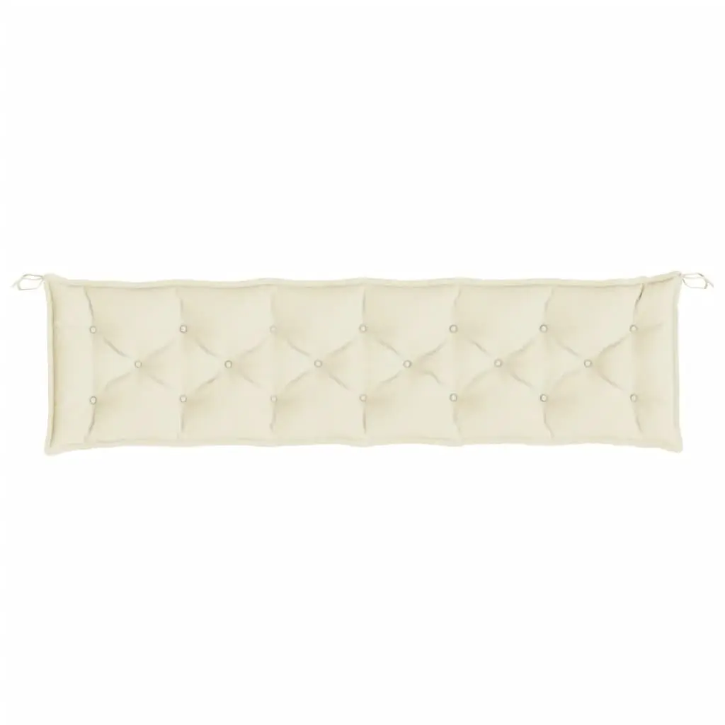 Cream Garden Bench Cushion for Outdoor Seating