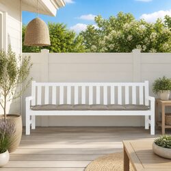Durable Outdoor Garden Bench Cushion in Taupe 200x50x7 cm
