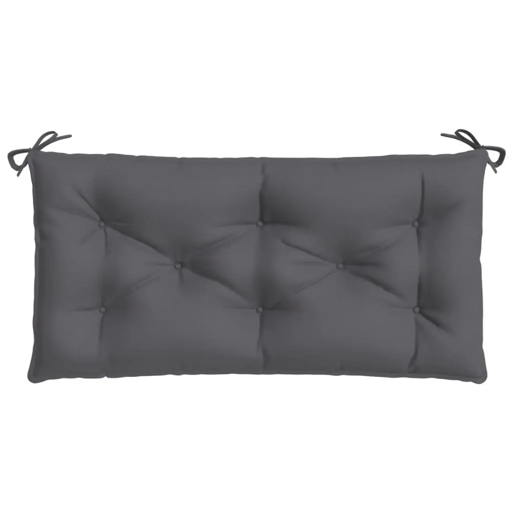 Garden Bench Cushions 2 Pack Outdoor Seat Pad Anthracite Water-Resistant Oxford