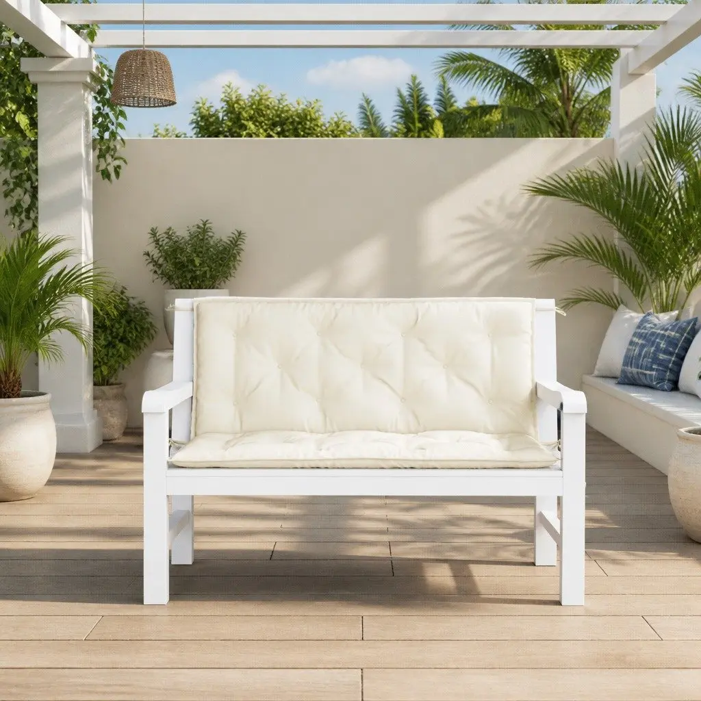 Garden Bench Cushions 2 Pack for Outdoor Use