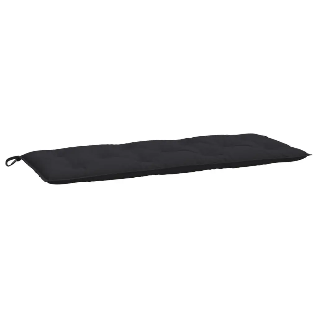 Black Oxford Fabric Garden Bench Cushions 2pc Set