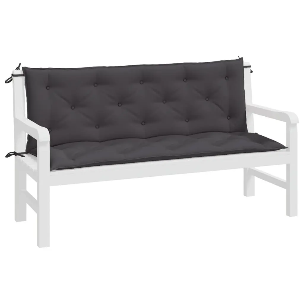 Anthracite Garden Bench Cushions 2-Pack