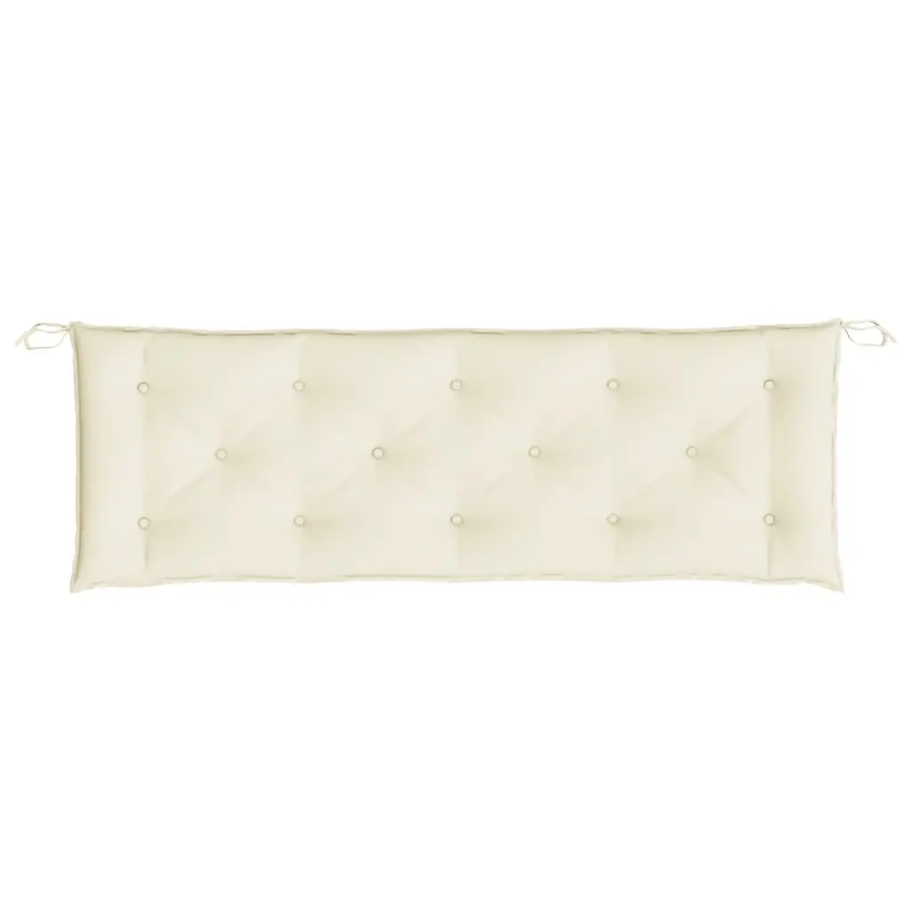 Garden Bench Cushions Oxford Fabric 150 x 50 x 7 cm Cream 2 Pieces