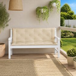 Durable Garden Bench Cushions 2-Piece Set in Beige