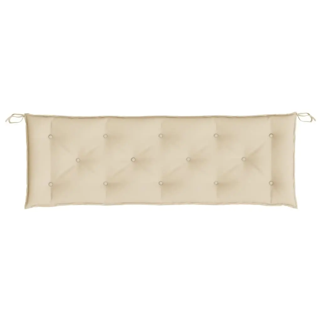 Outdoor Seating Pad 2 Pieces Beige Oxford Fabric 150x50x7cm Water Resistant Garden Bench Cushions