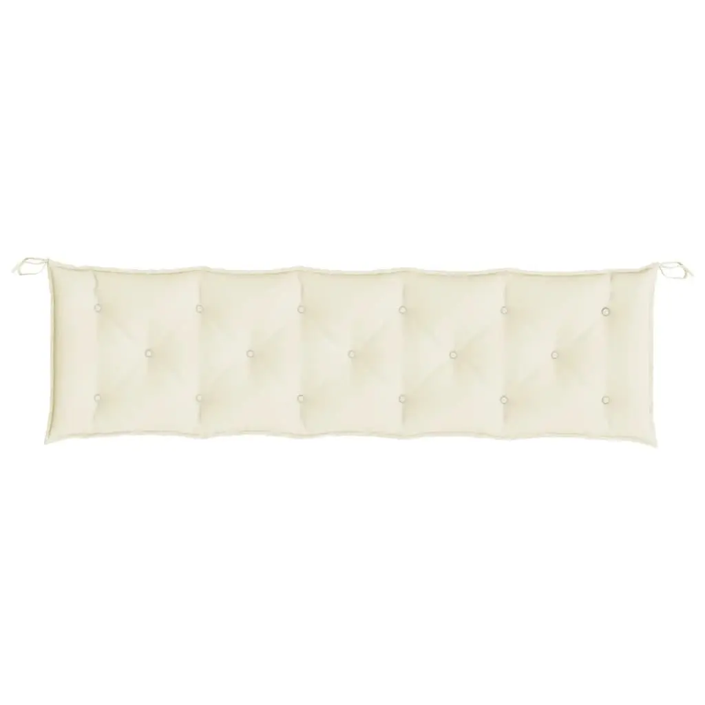 Garden Bench Cushions Oxford Fabric 180 x 50 x 7 cm Cream White 2 Piece