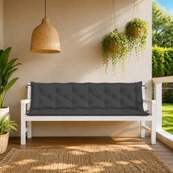 Outdoor Patio Bench Cushions Set of 2 Anthracite